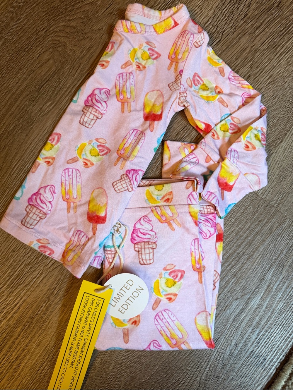 Monkeroos limited edition “anything is popsicle” print bamboo pajamas